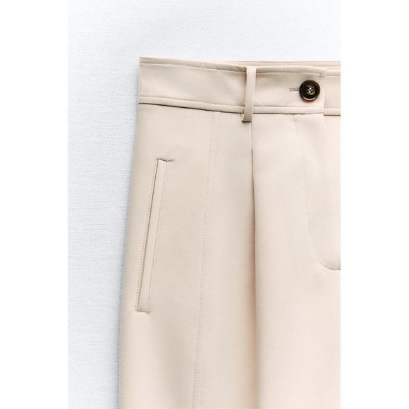 PLEATED TAPERED PANTS - Picture 4 of 7